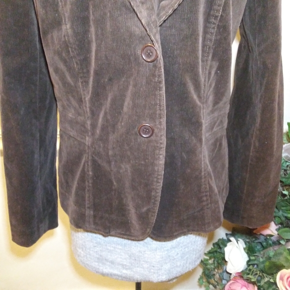 Vintage J. Crew Green Label Brown Corduroy Riding Jacket Style Blazer - Picture 3 of 9